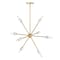 Designers Fountain Star Dust 8-Light Brushed Gold with Natural Marble Accents Mid-Century Modern Sputnik Chandelier D304C-8CH-BG - alternate 4
